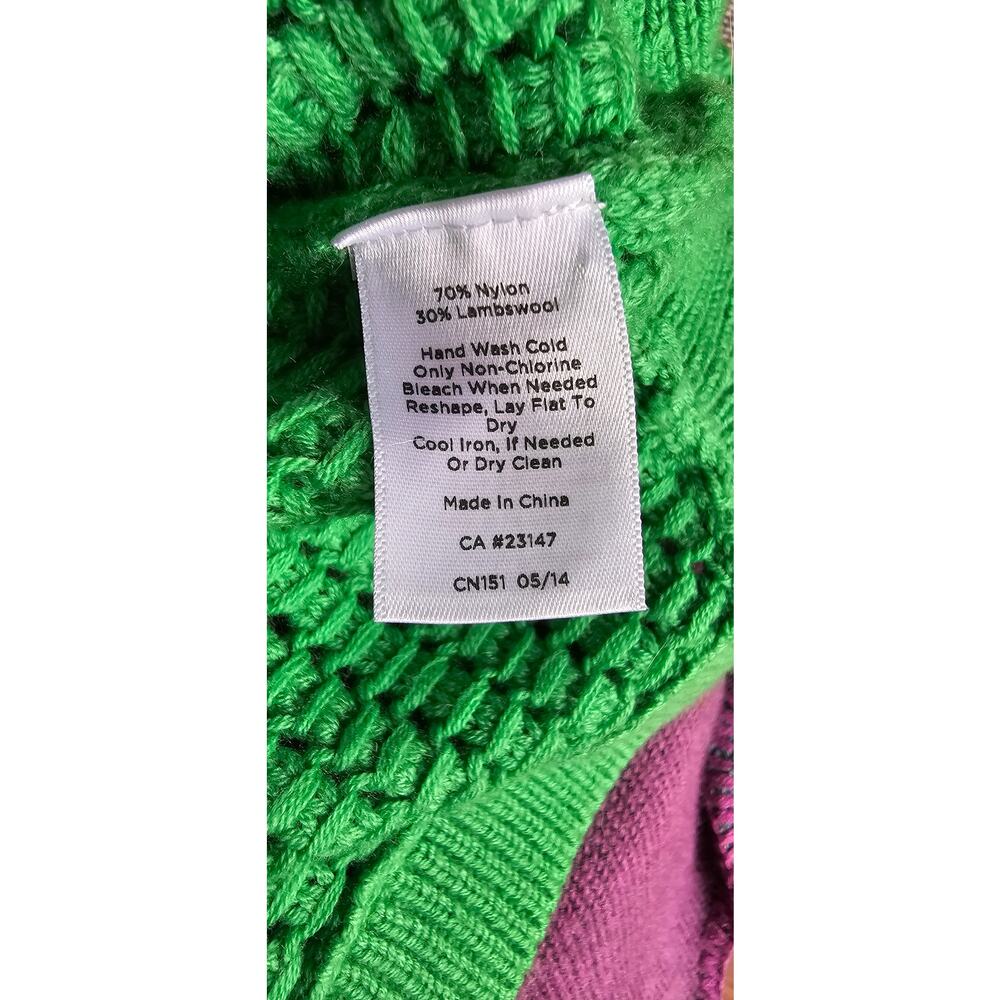 Talbots Button Shoulder Open Knit Soft Lambswool … - image 6